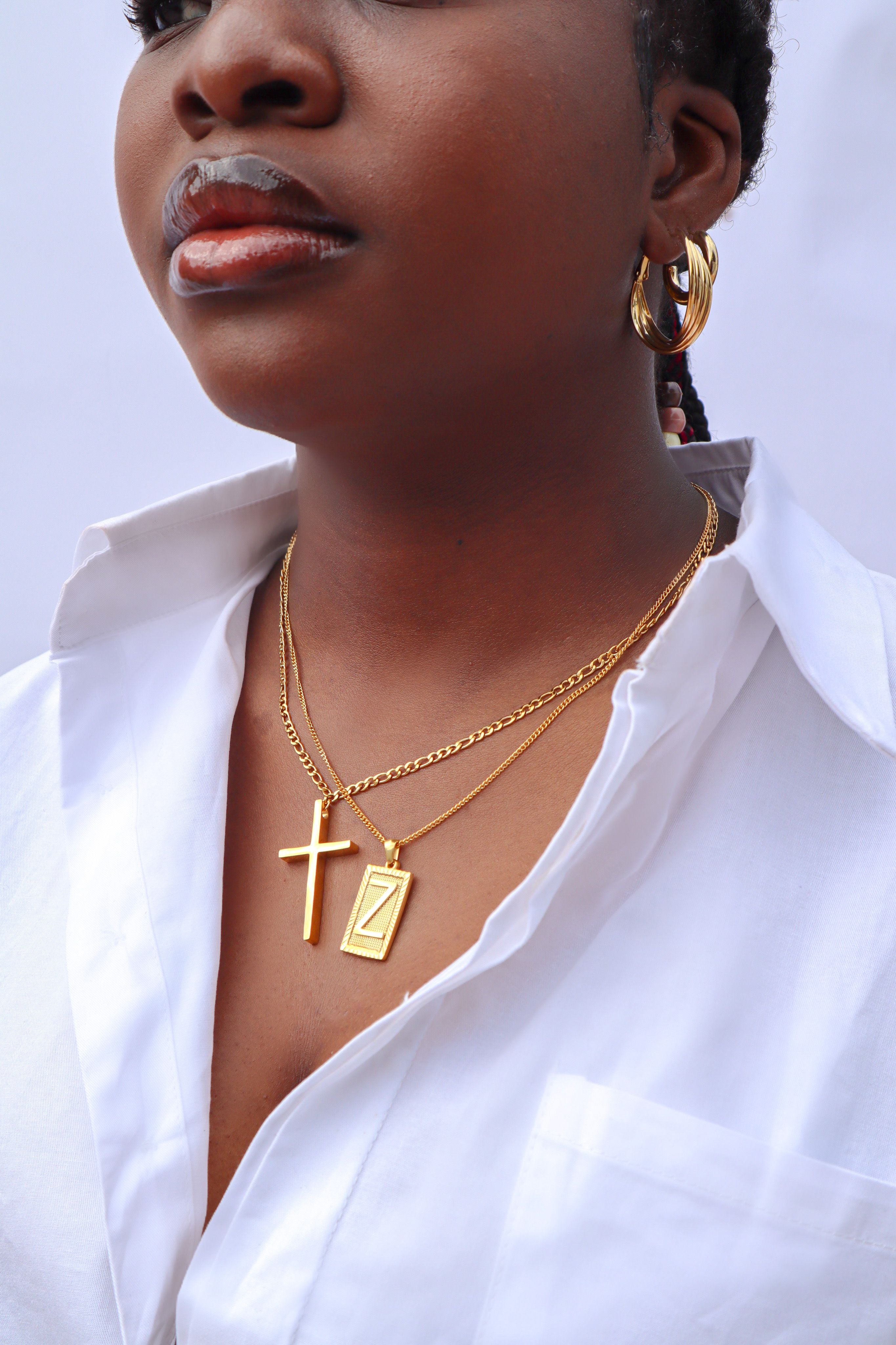 Carlene unisex initial necklace